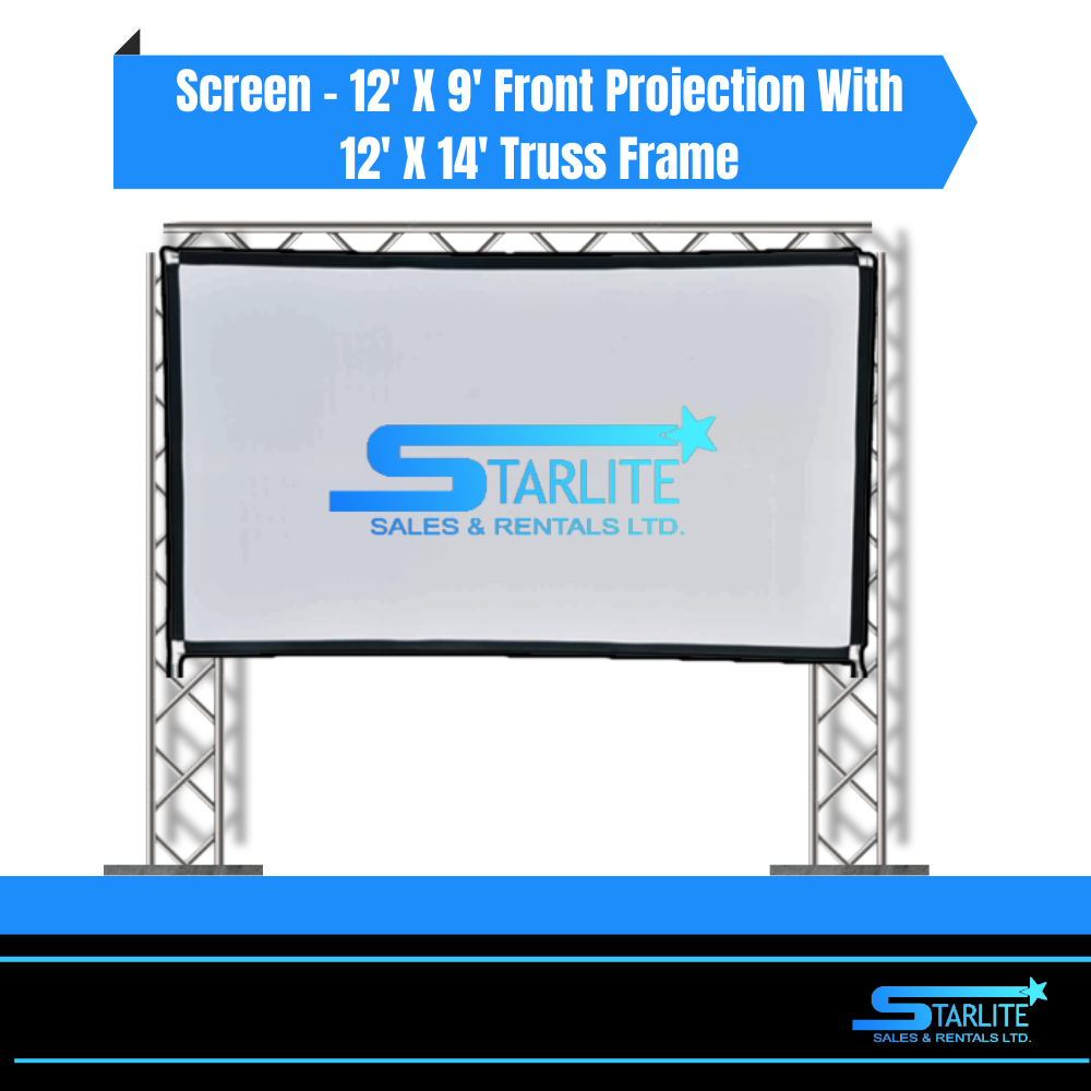 Screen 12' x 9' Front Projection with 12' x 14' Truss Frame