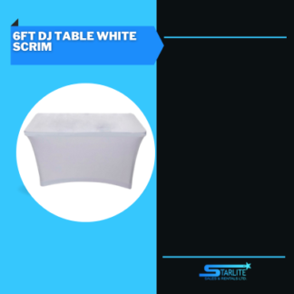 6ft DJ Table White Scrim
