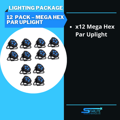 12 PACK – Mega Hex Par Uplight
