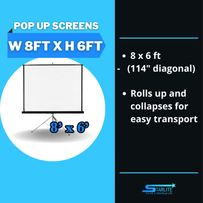 8x6 popup screen