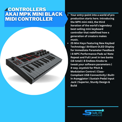 Akai MPK Mini Black Midi Controller