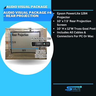 Audio Visual Package #4 – Rear Projection