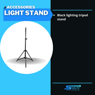 Black lighting tripod stand