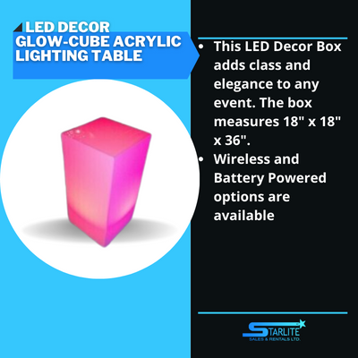 Glow-Cube Acrylic Lighting Table
