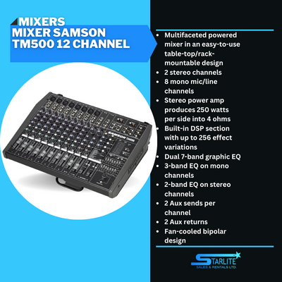 Mixer Samson TM500 12 Channel