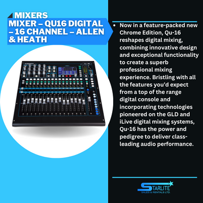 Mixer – QU16 DIGITAL – 16 Channel – ALLEN & HEATH
