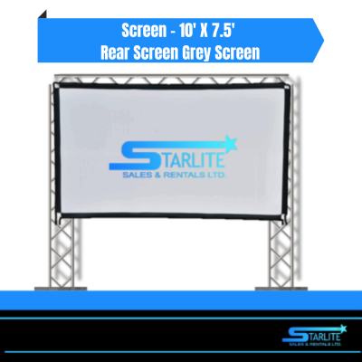 Screen - 10' X 7.5' Rear Screen Grey Screen