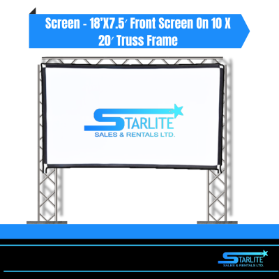 Screen – 18’X7.5′ Front Screen On 10 X 20′ Truss Frame